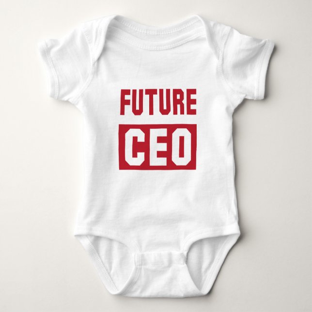 Future CEO Chief Executive Officer Businessman Baby Bodysuit (Front)