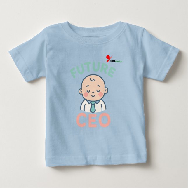 "Future CEO" Cute Baby Boss Executive Baby T-Shirt (Front)