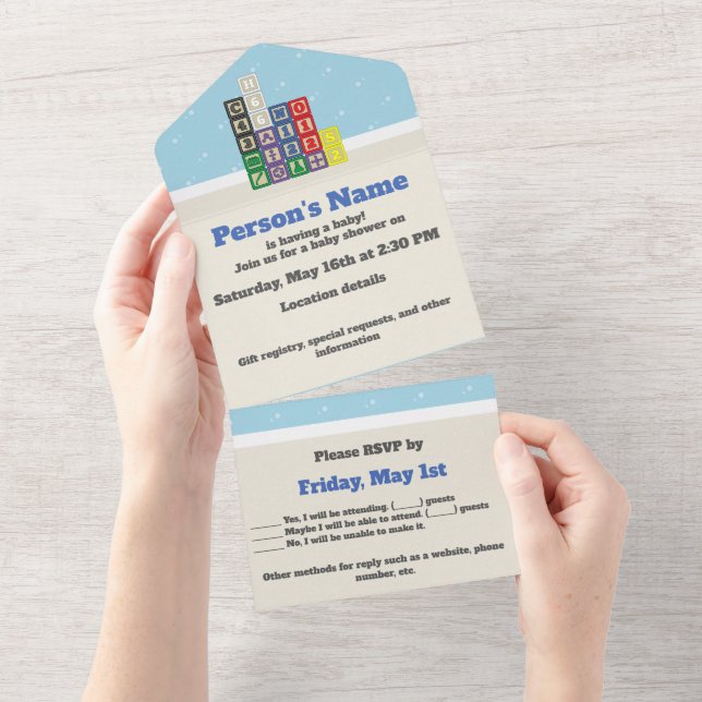 Future Chemist's Blocks All-in-One Invitation (Tearaway)