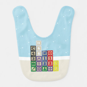 Future Chemist's Blocks Baby Bib