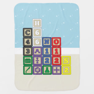 Future Chemist's Blocks Baby Blanket