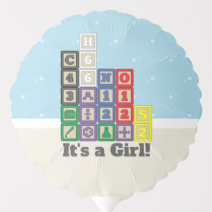Future Chemist's Blocks Baby Shower Balloon