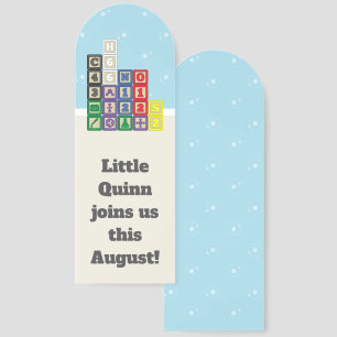 Future Chemist's Blocks Baby Shower Favor Bookmarks