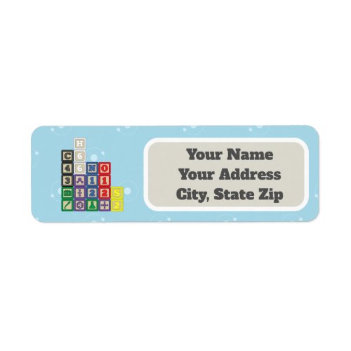 Future Chemists Blocks Return Address Label