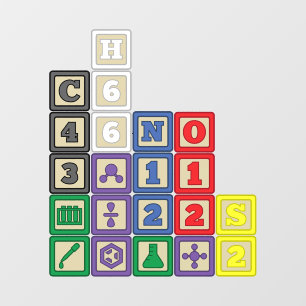 Future Chemist's Blocks Wall Decal