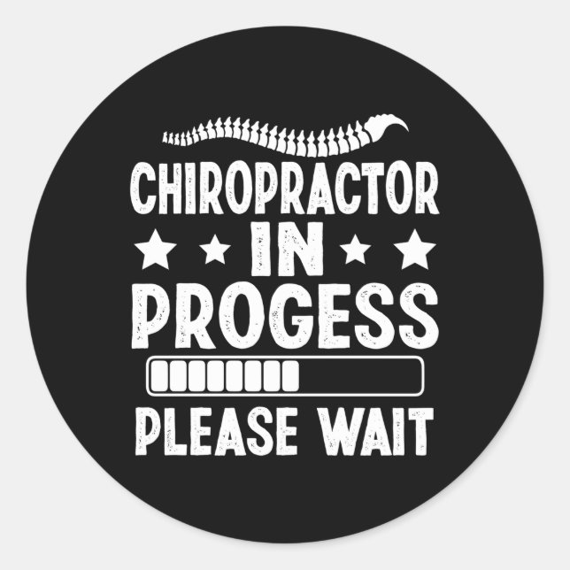 Future Chiropractor Graduation Chiropractic Studen Classic Round Sticker (Front)