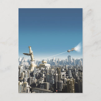 Future City - Falling Tower Postcard