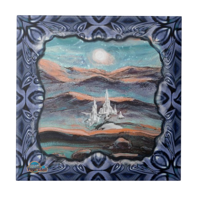 Future City of Light Ceramic Tile (Front)