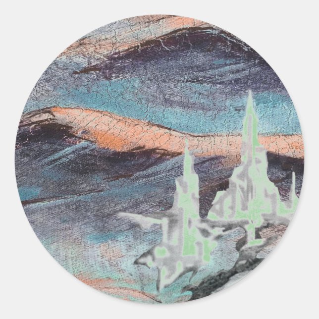 Future City of Light Classic Round Sticker (Front)