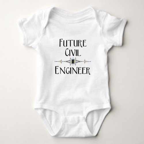 Future Civil Engineer Decorative Line Baby Bodysuit