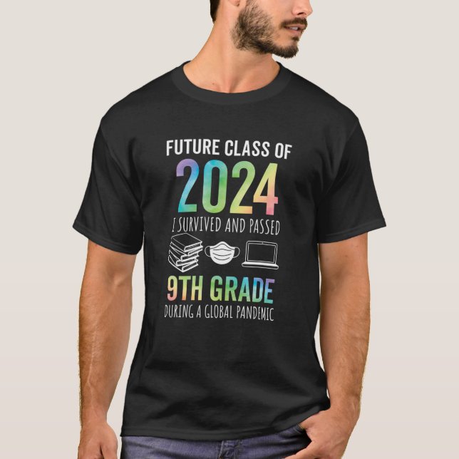 Future Class Of 2024 9Th Grade Graduation 2021 T-Shirt (Front)