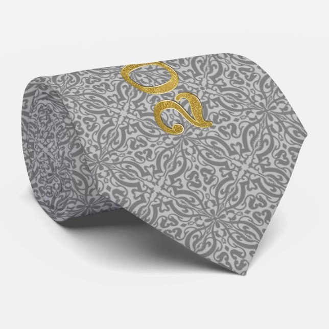 Future Class of 2025 Graduate Gold Deep Grey Neck Tie (Rolled)