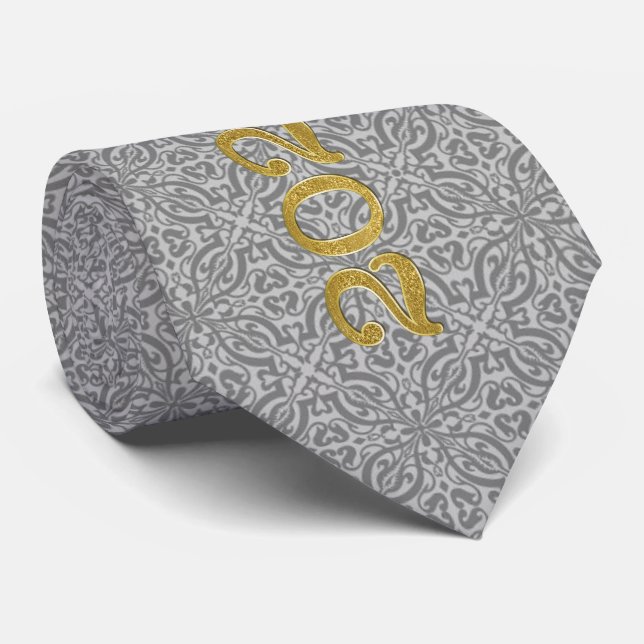 Future Class of 2026 Graduate Gold Deep Grey Neck Tie (Rolled)