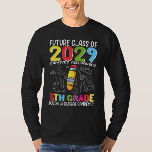 Future Class Of 2029 I Survived Passed 5th Grade G T-Shirt
