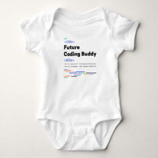 Future Coding Buddy Cute Developer Baby Bodysuit