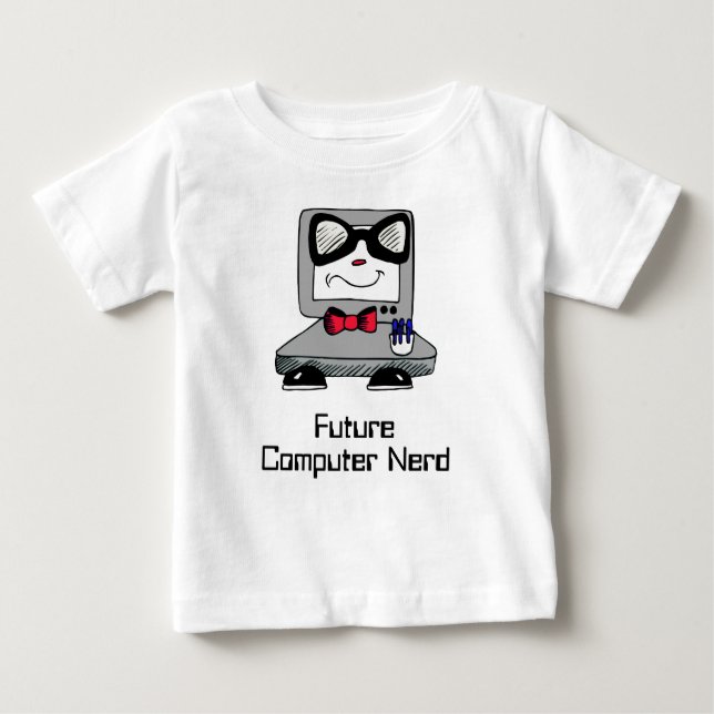 Future Computer Nerd Geek Shirt for Babies (Front)