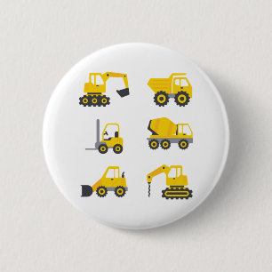 Future Construction Excavator operator Vehicles Button