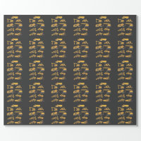 Future Construction Excavator operator Vehicles Wrapping Paper