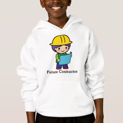 Future Contractor Boy with yellow hardhat Hoodie