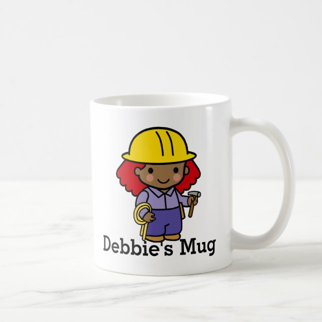 Future Contractor Girl with hammer and rope Coffee Mug (Right)