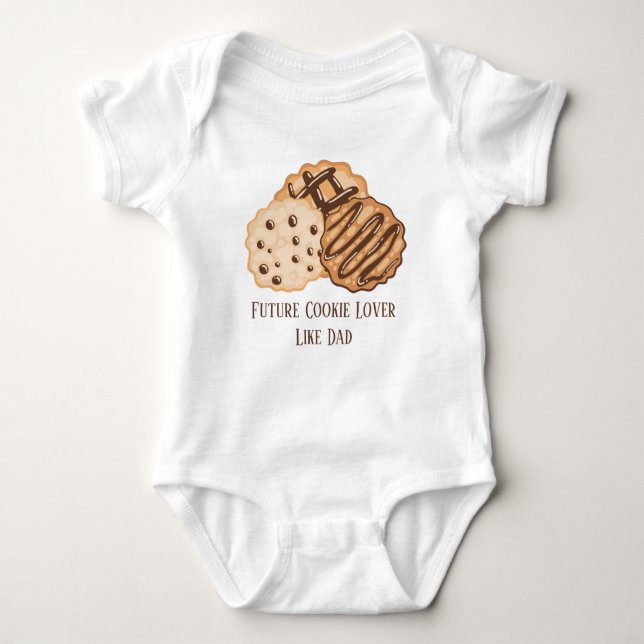 future cookie lover like Dad unisex Baby Bodysuit (Front)