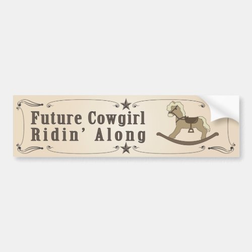 Future Cowgirl Bumper Sticker