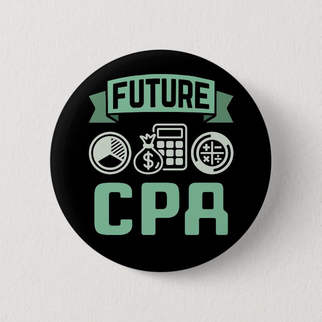 Future CPA Accountant  Button (Front)