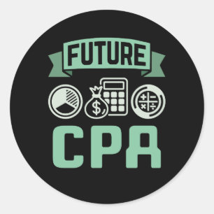 Future CPA Accountant Classic Round Sticker