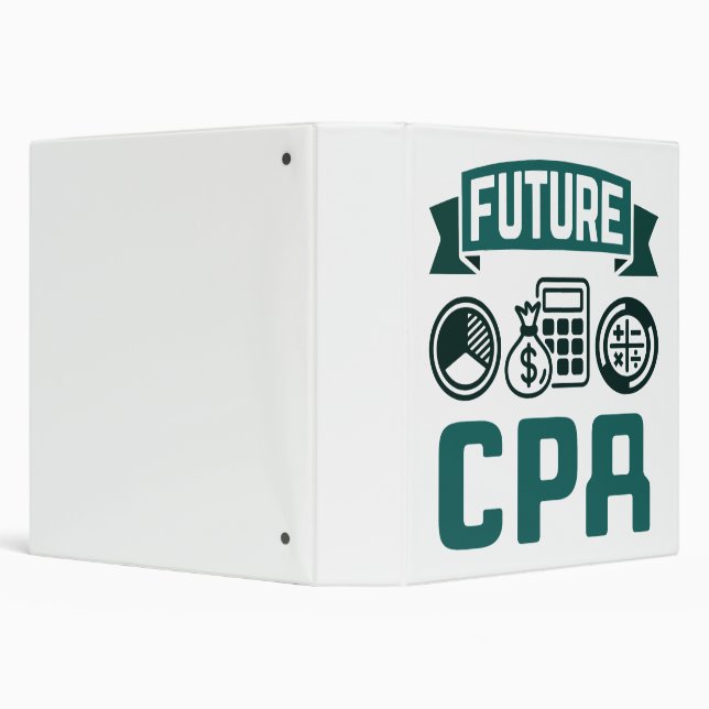 Future CPA Accounting Graduation 3 Ring Binder (Background)