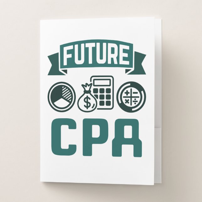 Future CPA Accounting Graduation Pocket Folder (Front)
