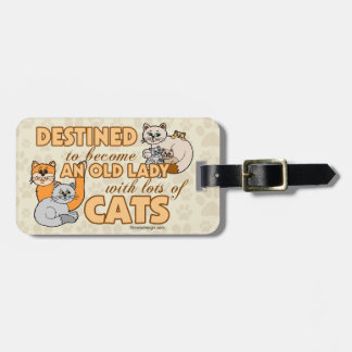 Future Crazy Cat Lady Funny Design Luggage Tag