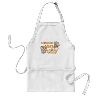 Future Crazy Cat Lady Funny Saying Design Adult Apron
