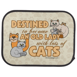 Future Crazy Cat Lady Funny Saying Design Car Floor Mat