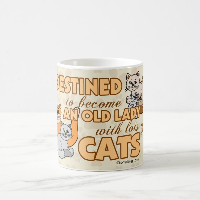 Future Crazy Cat Lady Funny Saying Design Coffee Mug (Center)