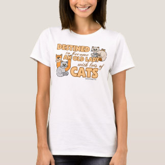 Future Crazy Cat Lady Funny Saying Design T-Shirt