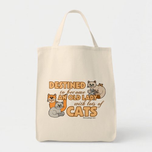 Future Crazy Cat Lady Funny Saying Design Tote Bag