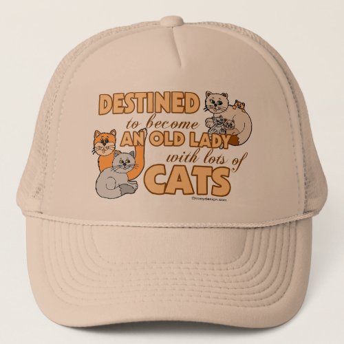 Future Crazy Cat Lady Funny Saying Design Trucker Hat