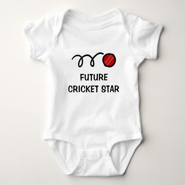 Future cricket player | Cute baby clothing Baby Bodysuit (Front)