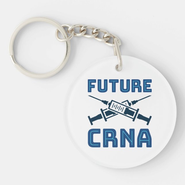 Future CRNA Nurse Anesthetist Keychain (Front)