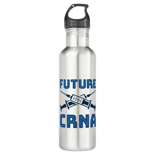 Future CRNA Nurse Anesthetist Stainless Steel Water Bottle (Front)