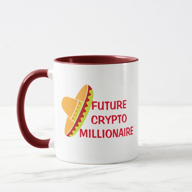 Future Crypto Currency Doctor Pun Funny Coffee Mug (Left)