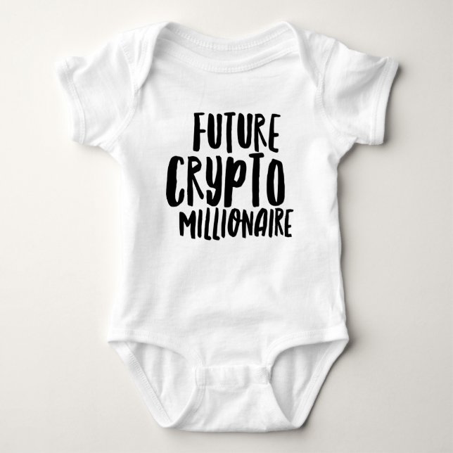 Future Crypto Millionaire Baby Baby Bodysuit (Front)