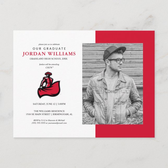 Future CSUN Matadors Graduate Announcement Postcard (Front)