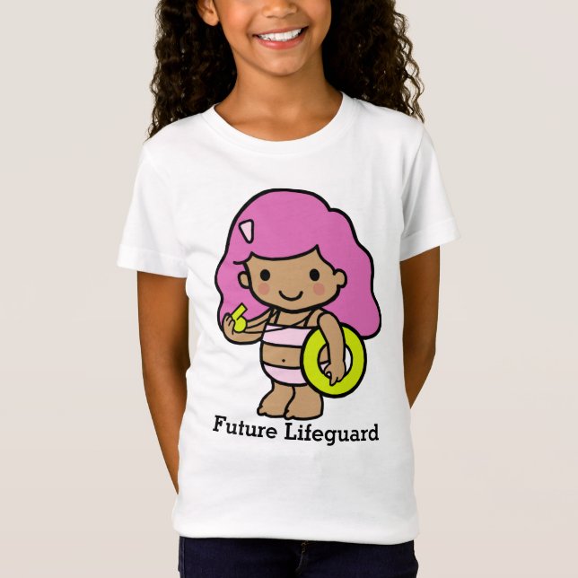 Future Cute girl Lifeguard with lifesaver T-Shirt (Front)