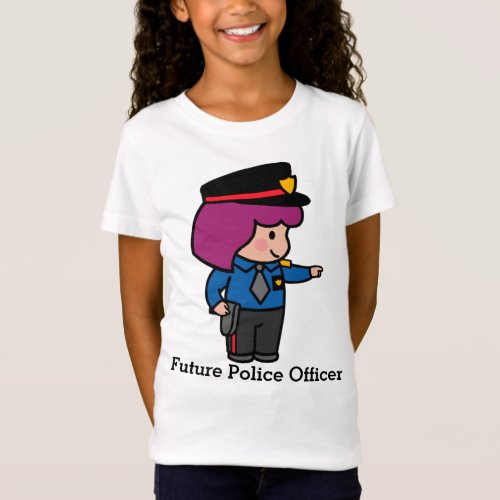 Future Cute girl Police Officer T_Shirt