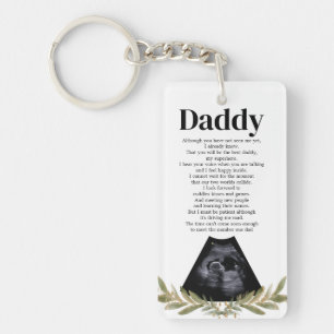 Future Daddy Pregnancy Announcement Bump Poem Keychain