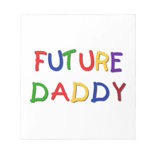 Future Daddy Primary Colors T-shirts and Gifts Notepad