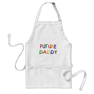 Future Daddy Primary Colors Tshirts and Gifts Adult Apron
