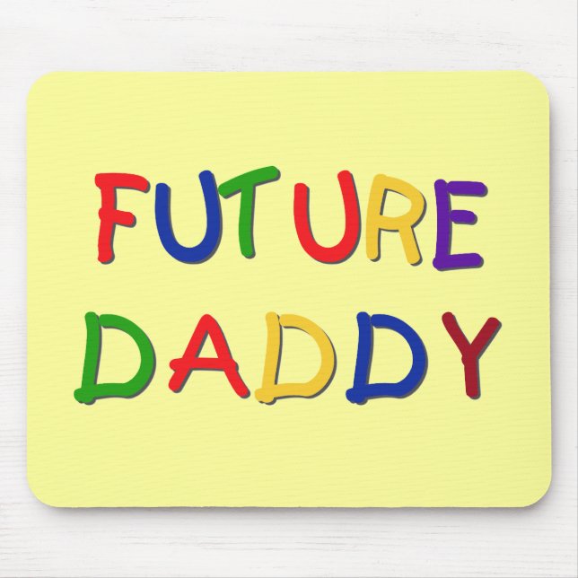 Future Daddy Primary Colors Tshirts and Gifts Mouse Pad (Front)