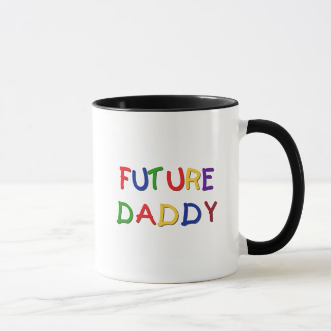 Future Daddy Primary Colors Tshirts and Gifts Mug (Right)